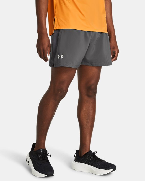 Men's UA Launch 5" Shorts in Gray image number 0